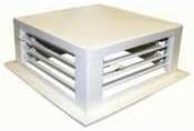 14" White Powder Coated Metal Diffuser for Evaporative/Swamp Cooler, DF-14P
