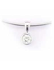 VS 0.50Ct Round Diamond Solitaire Pendant 14K Gold Certified