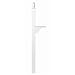 Architectural Mailboxes 6215W Decorative In-ground Side Mount Post for Oasis Jr. - White
