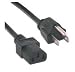 Electronics : 1 ft Universal US Power Cord - IEC320 C13 to NEMA 5-15P
