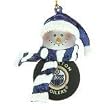 Edmonton Oilers 3" Acrylic Striped Home Run Snowman - NHL Hockey