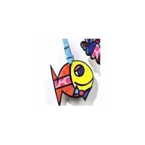 Romero Britto Fish Luggage Tag