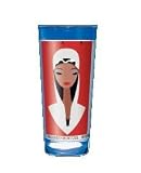 Milk Glass, Milch, Hooded Woman, Designer Color Enamel Milk Glass in a Milk Carton Gift Box