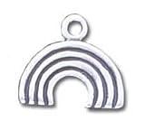Solid Sterling Silver Rainbow Charm
