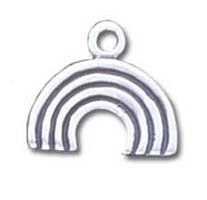 Solid Sterling Silver Rainbow Charm