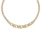 14kt Two Tone Stampato Heart Necklace