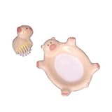 Kingsley Pig Shaped Soap Dish with Matching Nylon Nail Brush