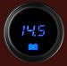 Automotive : Blue Ice Voltmeter Gauge 2 1/16 in. w/Memory Blue Display Black Bezel w/o Sender