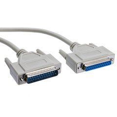 VoojoStore Serial Extension Cable, DB25 Male to DB25 Female, RS-232, 1:1, 10 foot