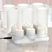 Rechargeable Tea Light Candles w/ Glass Votives and Locking Charging base by Viatek