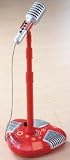 Red Music Pop Star Singalong Microphone: Musical Party Stage Microphone Stand for the Little Idol