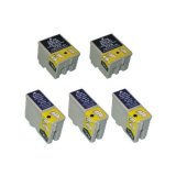 LINKCOLOR 5-pack T013 T014 (3B+2C) Compatible Ink Cartridges for Epson Stylus Color 480 480sx 480sxu 580 C40 C40ux