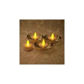Battery Operated Tealights - 4 Pack (white)