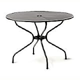 Kettler Wrought Iron 36 Inch Mesh Top Round Table