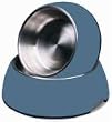 Petmate Stainless Style Pet Bowl Medium, Blue/Stainless Steel