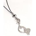 Ice Crystal Outline Kitty Cat Cell Charm