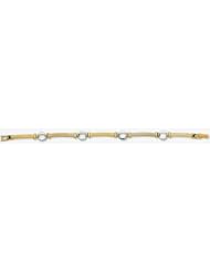 14k Imported Two Tone Bracelet 7"
