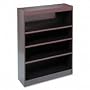 Traditional Square Corner Veneer Bookcase, Four Shelf, 48" High, Mahogany (ALE14862) Category: Wood Bookcases
