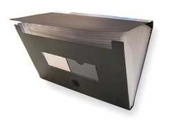 Dakota Designs 2LJW4 Expanding File Wallet, Legal, Black