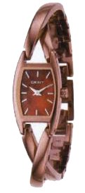 DKNY Bronze Crossover Bracelet Brown Mother-of-Pearl Dial Women's Watch #NY4729