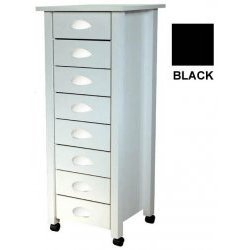 Venture Horizon 8 Drawer Cart 4057BL (Black) (18″ x 18″ x 43″ H)
