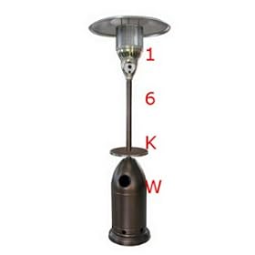 16KW New Rocket Gas Patio Heater - 2012 Model (Gold)
