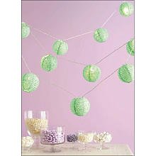 Martha Stewart Crafts Lantern Garland, Green Eyelet