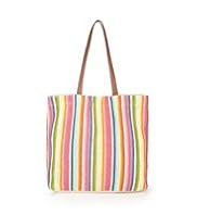 Rainbow Striped Shopper Bag
