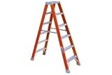 8' Dual Access Fiberglass Step Ladder - 300 Lb Capacity
