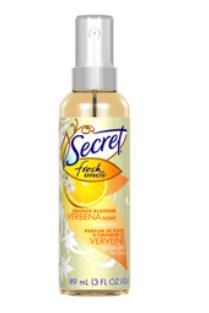 Secret Fresh Effects Orange Blossom Verbena Body Mist 3 oz.