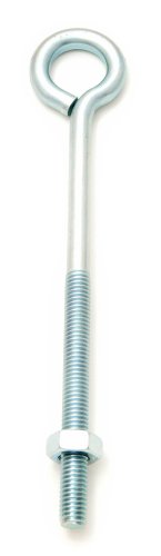 Forney 61255 Eye Bolt with Nuts Plated 3 8 Inch Eyebolt by 3 7 8 Inch Thread by 8 Inch Overall Length