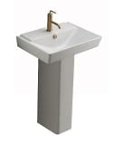 Kohler K-5152-8-96 Kohler Reve Pedestal Fireclay Bathroom Sink Biscuit