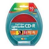 MEMOREX CD-R MEDIA 52X 700MB 80MIN COOL COLOR LIGHTSCRIBE BLISTER 10-PK (Retail)