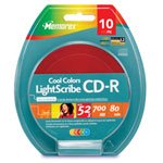 MEMOREX CD-R MEDIA 52X 700MB 80MIN COOL COLOR LIGHTSCRIBE BLISTER 10-PK (Retail)