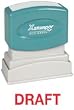 Xstamper One-Color Title Message Stamp, "Draft, " Pre-Inked/Re-Inkable, Red (1360)