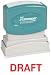Xstamper One-Color Title Message Stamp, "Draft, " Pre-Inked/Re-Inkable, Red (1360)