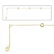 14k Yellow Gold Diamond-Cut Heart Anklet- 9"-10"