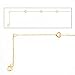 14k Yellow Gold Diamond-Cut Heart Anklet- 9"-10"