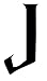 18x24 Large Letter Stencil-Wizard Font from 4 Ply Mat Board -Letter J