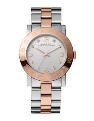 Marc by Marc Jacobs Two Tone Amy Rose Gold with Glitz Womens Watch - MBM3194