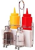 Tablecraft Products Retro Condiment Caddy Set