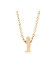 Rose Gold Initial I Pendant Necklace
