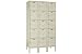 Lyon Locker Five Tier 12x12x12 15 Door Assembled Putty