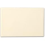 Ecruwhite Embossed Correspondence Cards