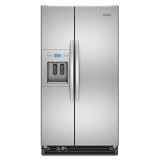 KitchenAid Architect Series II KSRS25RVMS 25.4 cu. ft. Side by Side Refrigerator with Cantilever Spillproof Shelves, Humidity-Controlled Crisper, and External Ice/Water Dispenser with In-Door-Ice Dispensing System and PuR Filtration: Monochromatic Stainless Steel (Actual Color Not Shown)