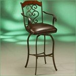 Jersey Meadow JM217 Swivel Counter Stool - Autumn Rust, Russet Cordovan & F ....