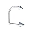 316L Surgical Stainless Steel Lippy Loop - 14 Gauge - 3/8'' with 4mm and 5mm Steel Spikes - Sold as a Pair