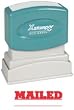 Xstamper One-Color Title Message Stamp, Mailed, Pre-Inked/Re-Inkable, Red (1218)