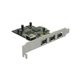 DeLock PCI Express Card FireWire A 3+1 Port - FireWire adapter - PCI Express x1 - Firewire - 4 ports