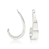 14kt White Gold J-Hoop Earring Jackets